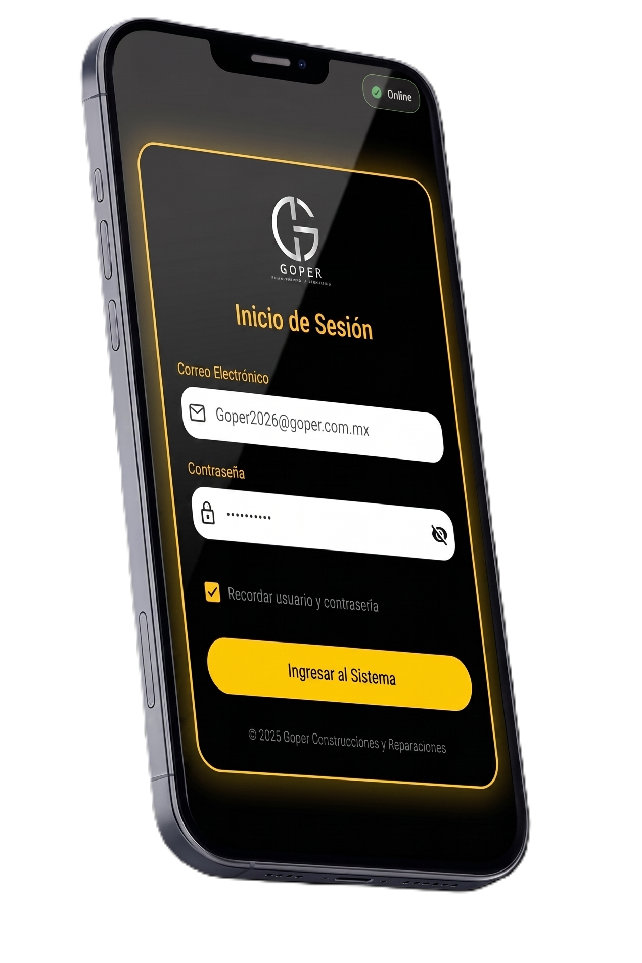 GoperOne app mockup